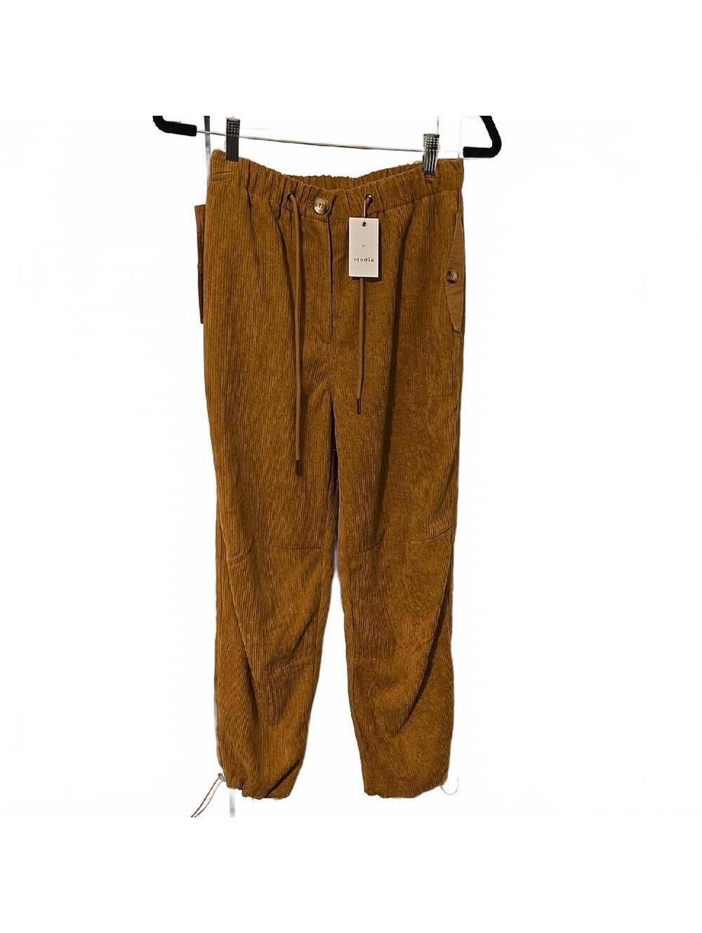 ELODIE Womens Tan Corduroy Relaxed-Fit Pants NWT